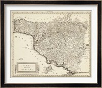 Antique Map of Tuscany Fine Art Print