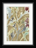 Flowers on Ochre II Framed Print