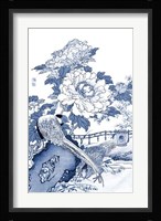 Blue & White Asian Garden II Fine Art Print