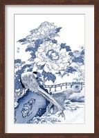 Blue & White Asian Garden II Fine Art Print