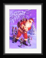 Santa And Elves Fine Art Print
