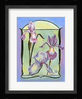 Art Deco Irises Framed Print