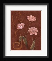 Tulips With Scroll 1 Framed Print