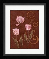 Tulips With Scroll 2 Fine Art Print