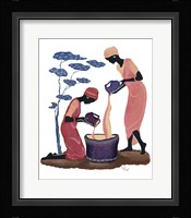 Two Women Pouring Framed Print