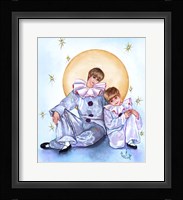 Big And Little Pierrots Framed Print