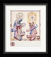 Gingham Dog And Calico Cat Fine Art Print