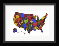 U.S.A. Map 7 Fine Art Print