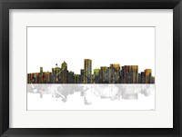 Portland Oregon Skyline BW 1 Fine Art Print