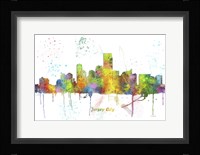 Jersey City New Jersey Skyline Multi Colored 1 Fine Art Print