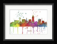 Lincoln Nebraska Skyline Multi Colored 1 Fine Art Print