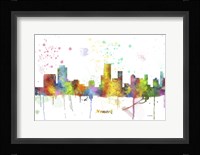 Newark New Jersey Skyline Multi Colored 1 Fine Art Print