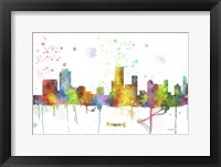 Newark New Jersey Skyline Multi Colored 1 Fine Art Print