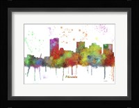 Phoenix Arizona Skyline Multi Colored 1 Fine Art Print