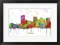 Phoenix Arizona Skyline Multi Colored 1 Fine Art Print