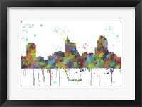 Raleigh North Carolina Skyline Multi Colored 1 Fine Art Print