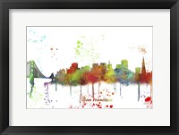 San Francisco California Skyline Multi Colored 1 Fine Art Print