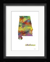 Alabama State Map 1 Fine Art Print