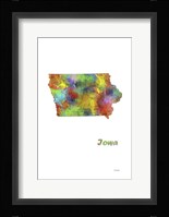 Iowa State Map 1 Fine Art Print