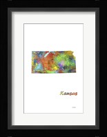 Kansas State Map 1 Fine Art Print