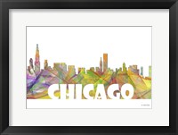 Chicago Illinois Skyline Multi Colored 2 Fine Art Print