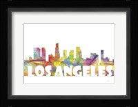 Los Angeles California Skyline Multi Colored 2 Fine Art Print