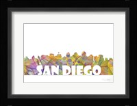 San Diego California Skyline Multi Colored 2 Fine Art Print