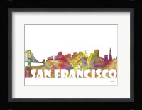 San Francisco California Skyline Multi Colored 2 Fine Art Print