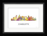 Charlotte Nc Skyline Framed Print