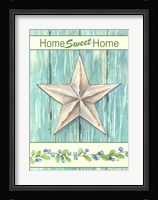 Blue Star Sweet Home Framed Print