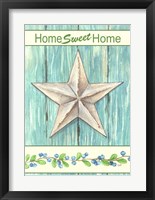 Blue Star Sweet Home Framed Print