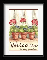 Geranium Welcome To My Garden Fine Art Print