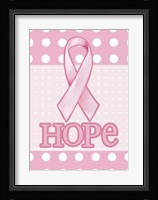 Pink Polka Dot Hope Framed Print
