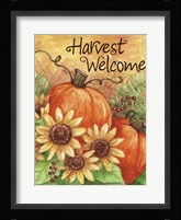 Pumpkin Sunflower Flag Fine Art Print