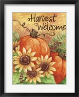 Pumpkin Sunflower Flag Fine Art Print
