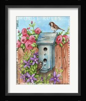 Sparrow House Rules Framed Print