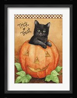 Trick Or Treat Black Cat Fine Art Print