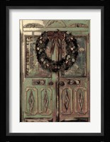 Christmas Door Card Framed Print