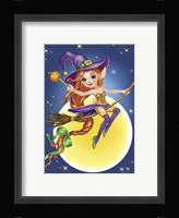 Witch on a Broom Fine Art Print