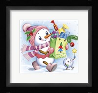 Snow Girl with Gifts Fine Art Print