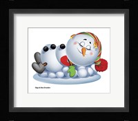 Sleeping Snowman Fine Art Print
