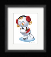 Snowgirl Figure Skater Fine Art Print