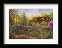 Cottage Garden in Full Bloom Fine Art Print