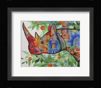 Rhino In Marrakech Framed Print