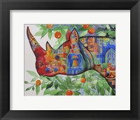 Rhino In Marrakech Framed Print