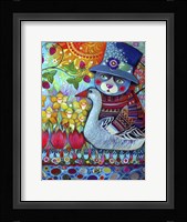 Cat with Goose Fine Art Print