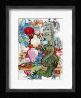 Folk Dragon Framed Print