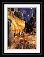 The Cafe Terrace on the Place du Forum, Arles, at Night, c.1888 Framed Print