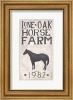 Lone Oak Horse Farm Fine Art Print