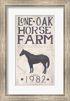 Lone Oak Horse Farm Fine Art Print
